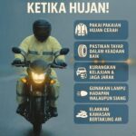 Tip tunggangan selamat ketika hari hujan.