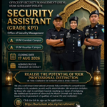 Job Recruitment Summary: Security Assistant (Grade KP1)